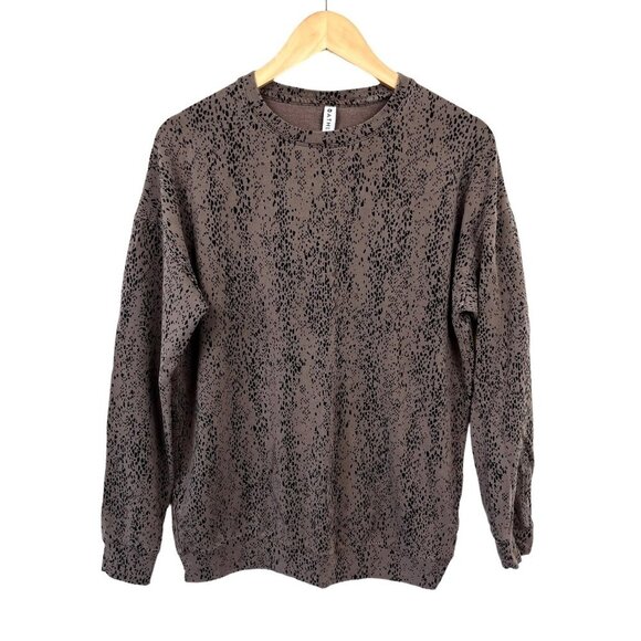 Athleta M Balance pull over crew neck brown sweatshirt size ST - Picture 2 of 8